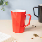 Carmine Red Ribbed Cup 350 ml Nestasia