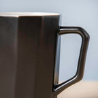 Matt Black Ribbed Mug 350 ml Nestasia