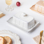 Vintage Butter Dish White Nestasia