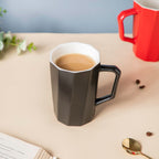 Matt Black Ribbed Mug 350 ml Nestasia