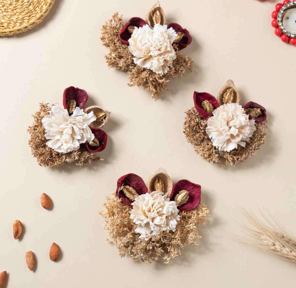 Shola Mini Floral Cluster Set Of 4 Nestasia