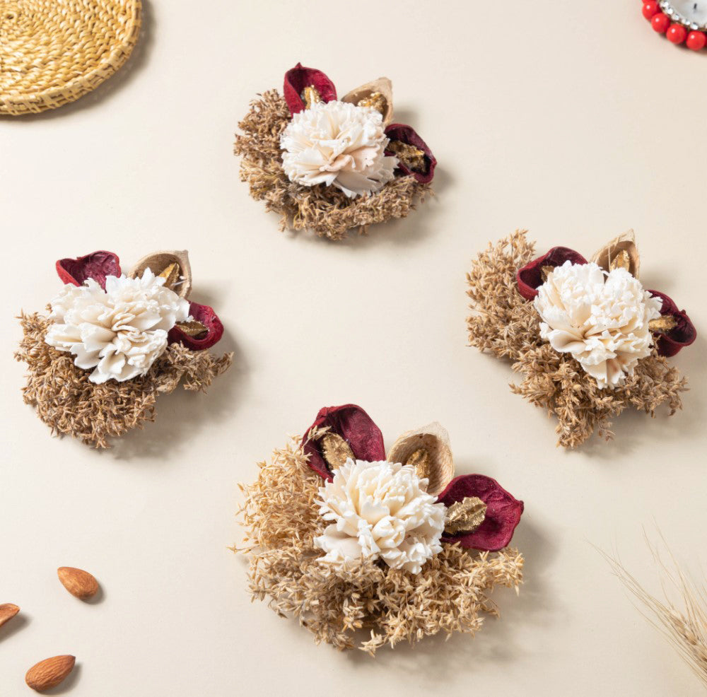 Shola Mini Floral Cluster Set Of 4 Nestasia