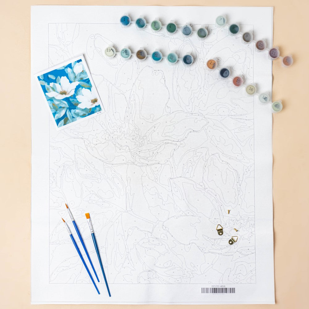 White Lilies DIY Paint By Numbers Kit Nestasia