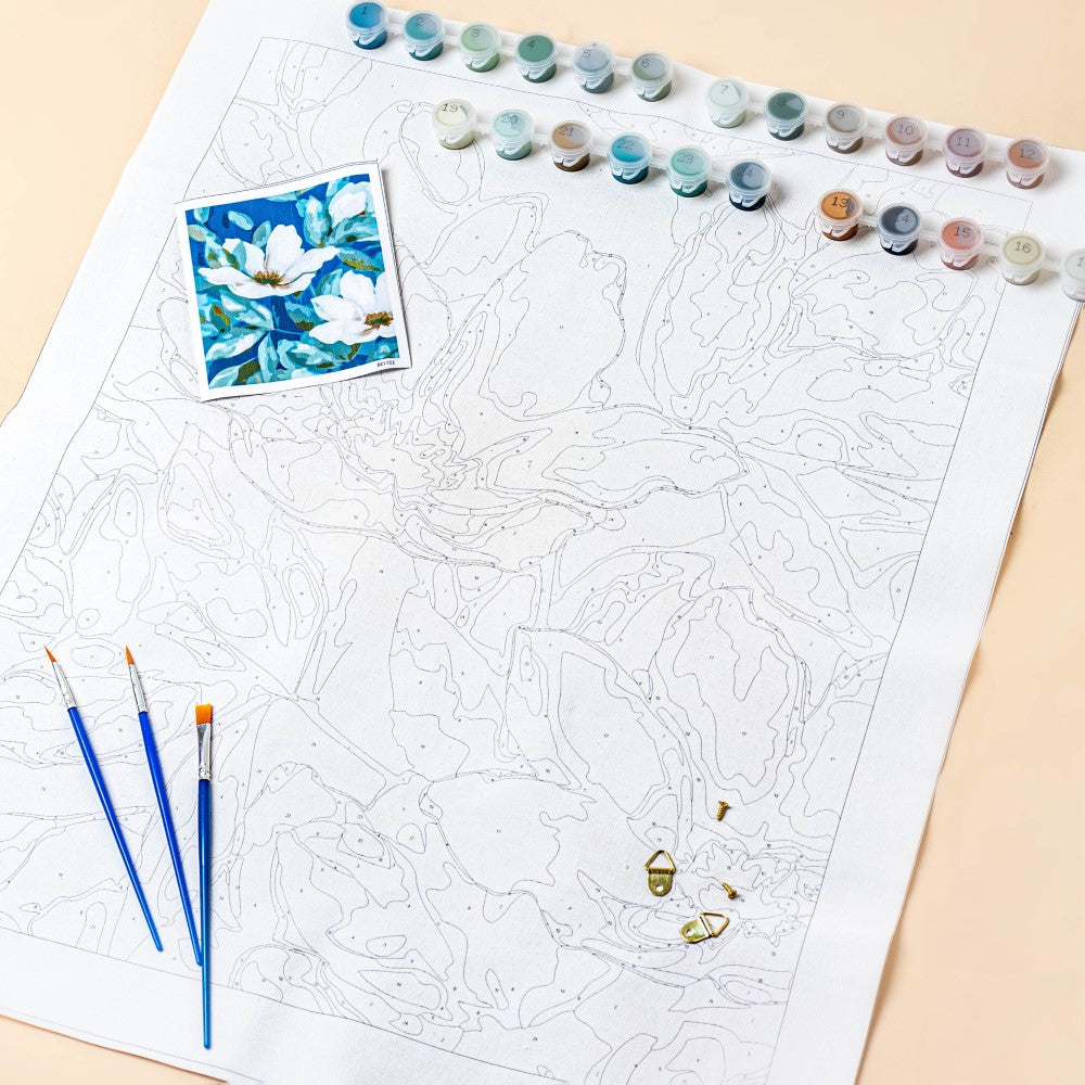 White Lilies DIY Paint By Numbers Kit Nestasia