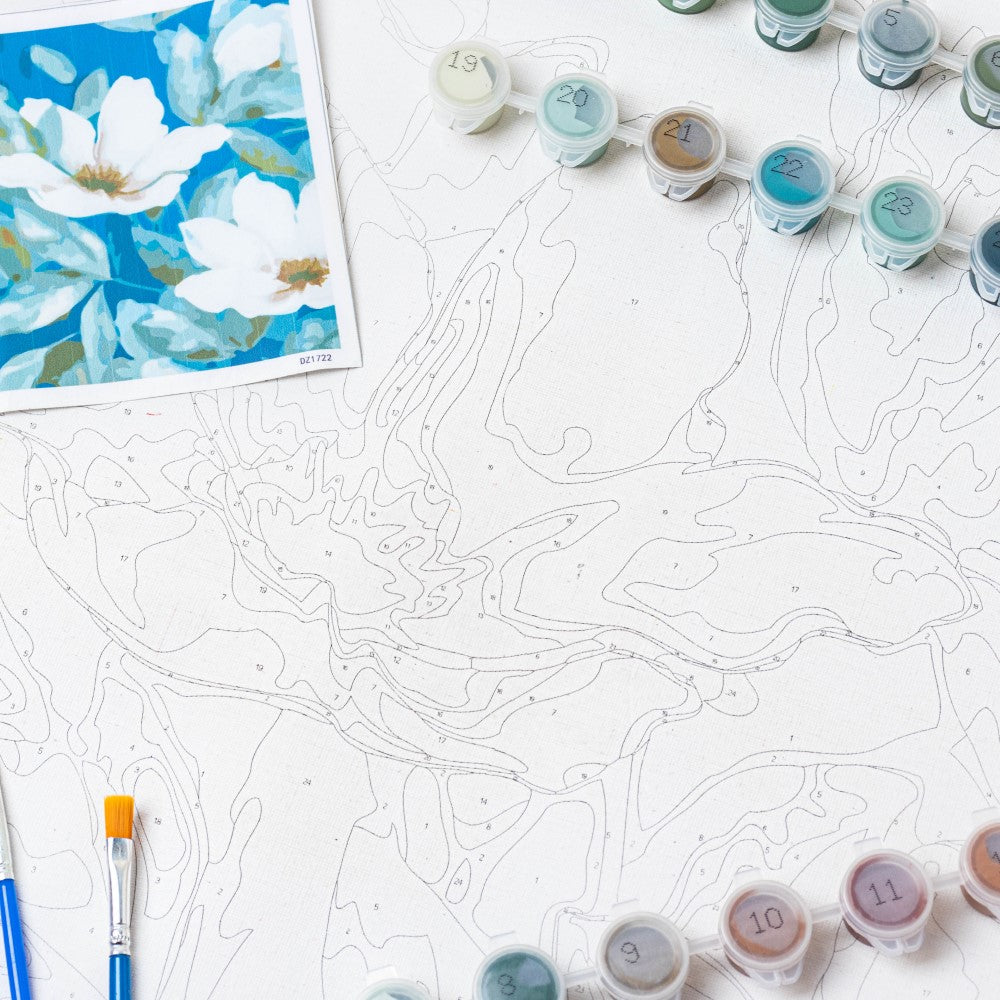 White Lilies DIY Paint By Numbers Kit Nestasia
