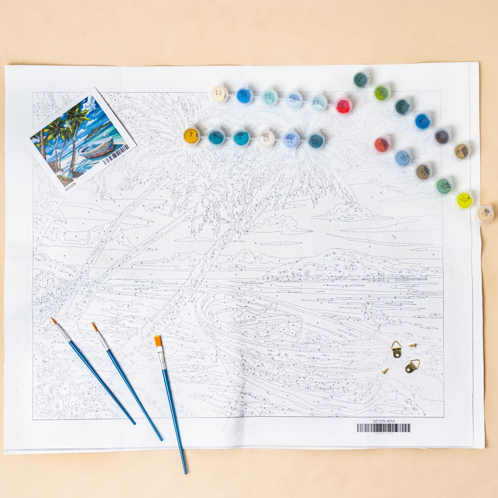 Seaside Boat DIY Painting By Numbers Kit Nestasia
