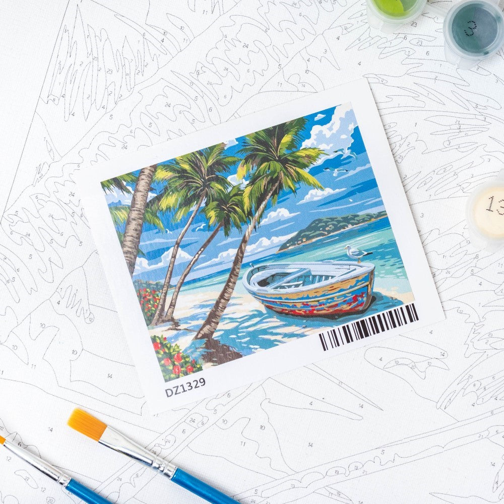 Seaside Boat DIY Painting By Numbers Kit Nestasia