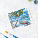 Seaside Boat DIY Painting By Numbers Kit Nestasia