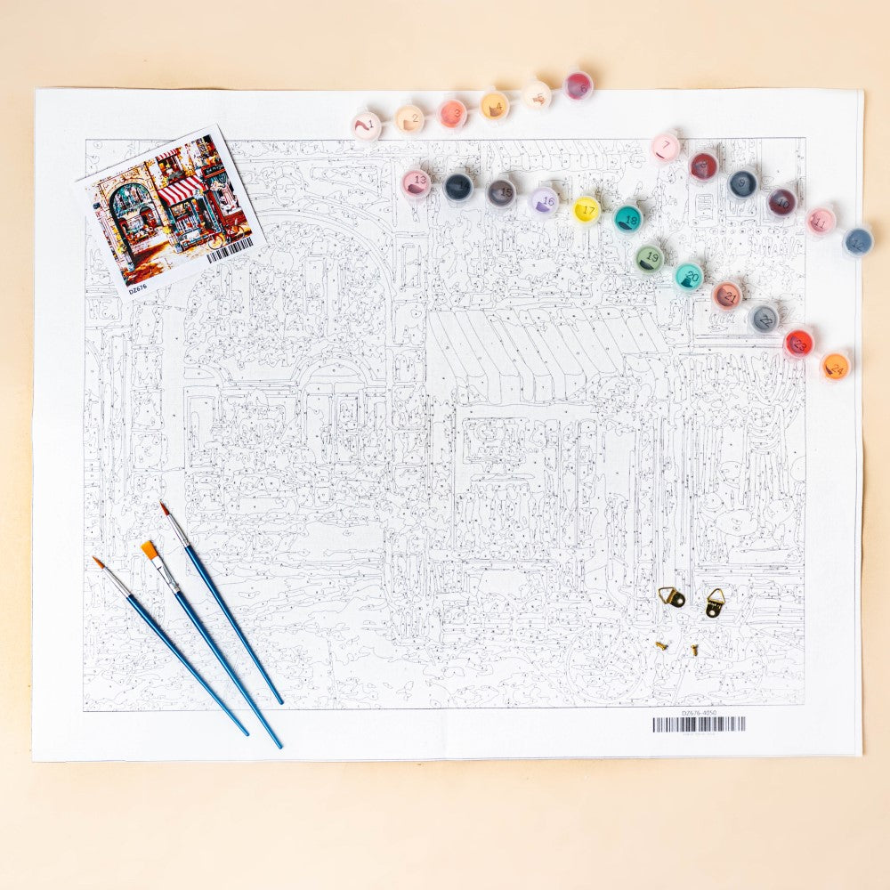 Parisian Scene DIY Painting By Numbers Kit Nestasia
