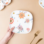 Square Snack Plate Floral Nestasia