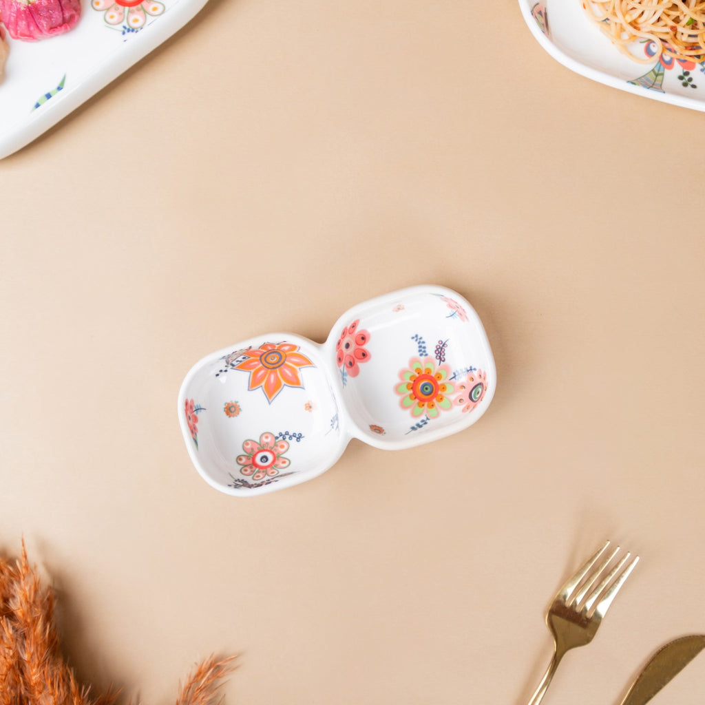 Two Section Floral Bowl Nestasia