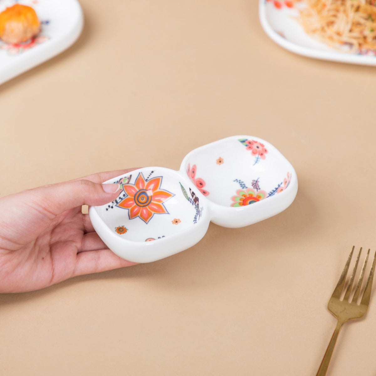 Two Section Floral Bowl Nestasia
