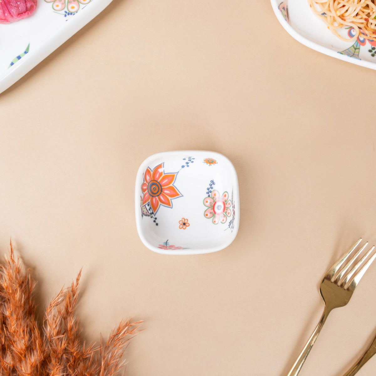 Square Floral Bowl 50 ml Nestasia