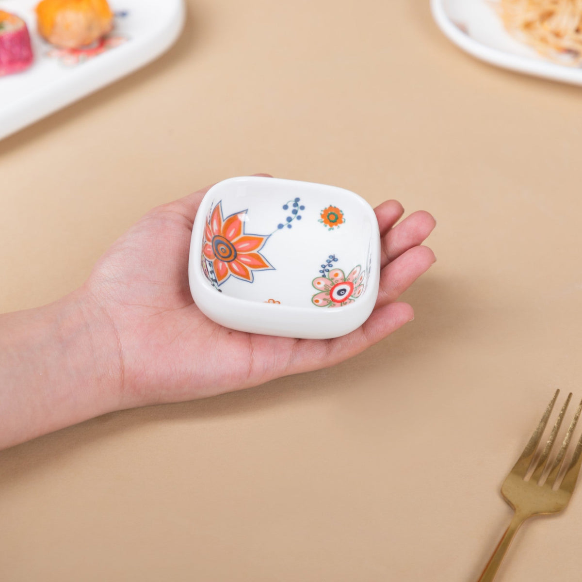 Square Floral Bowl 50 ml Nestasia