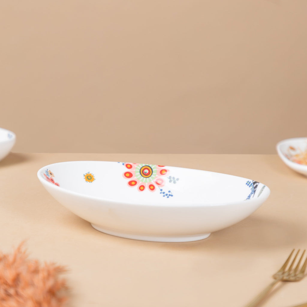 Oval Floral Bowl Nestasia