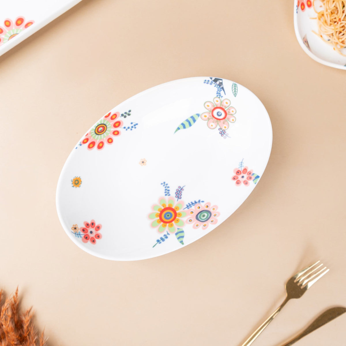 Oval Floral Bowl Nestasia