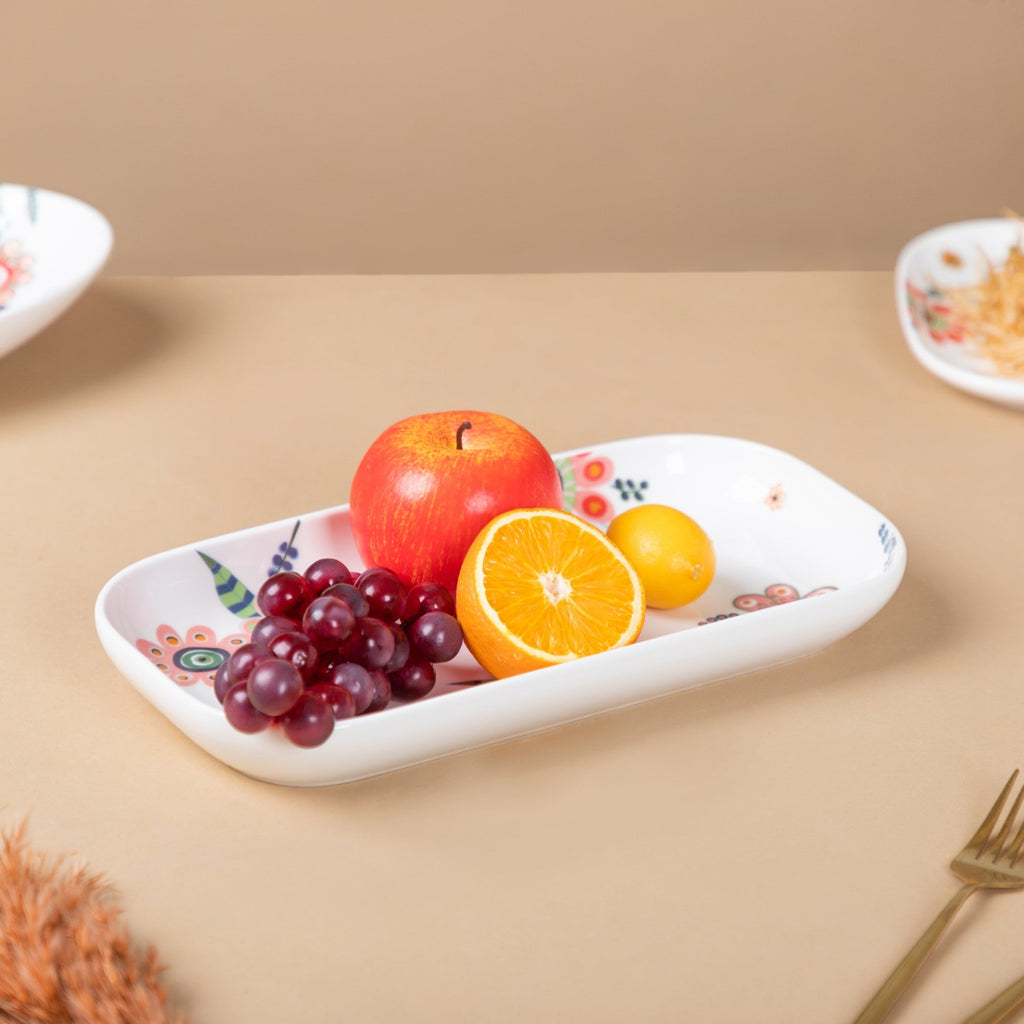 Rectangle Floral Plate Nestasia