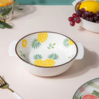 Pineapple Baking Bowl With Handles 7.5 Inch 500 ml Nestasia