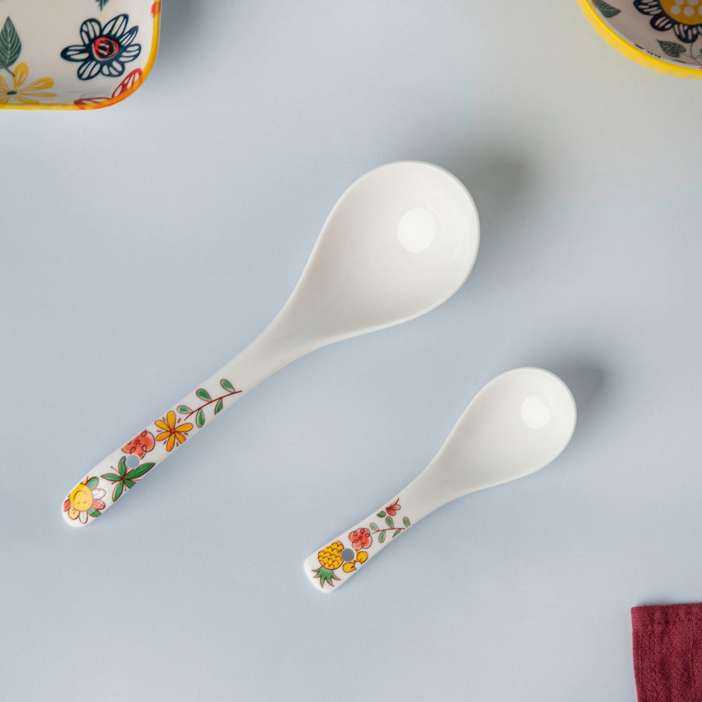 Spring Floral Ceramic Serving Spoon Nestasia