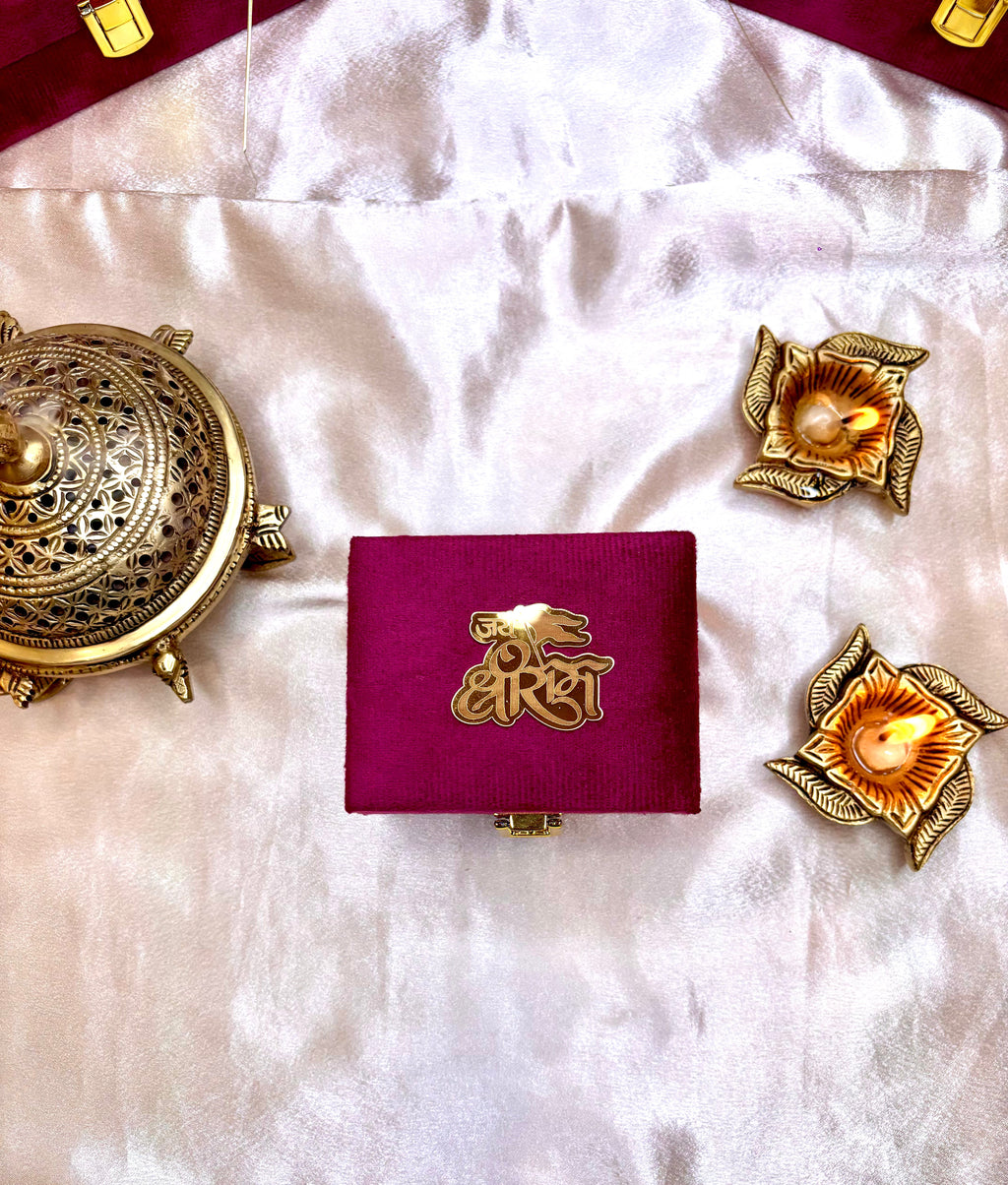 Brass Handcrafted Ram Idol with Velvet Gift Box (2.5 Inch) Vedansh Craft