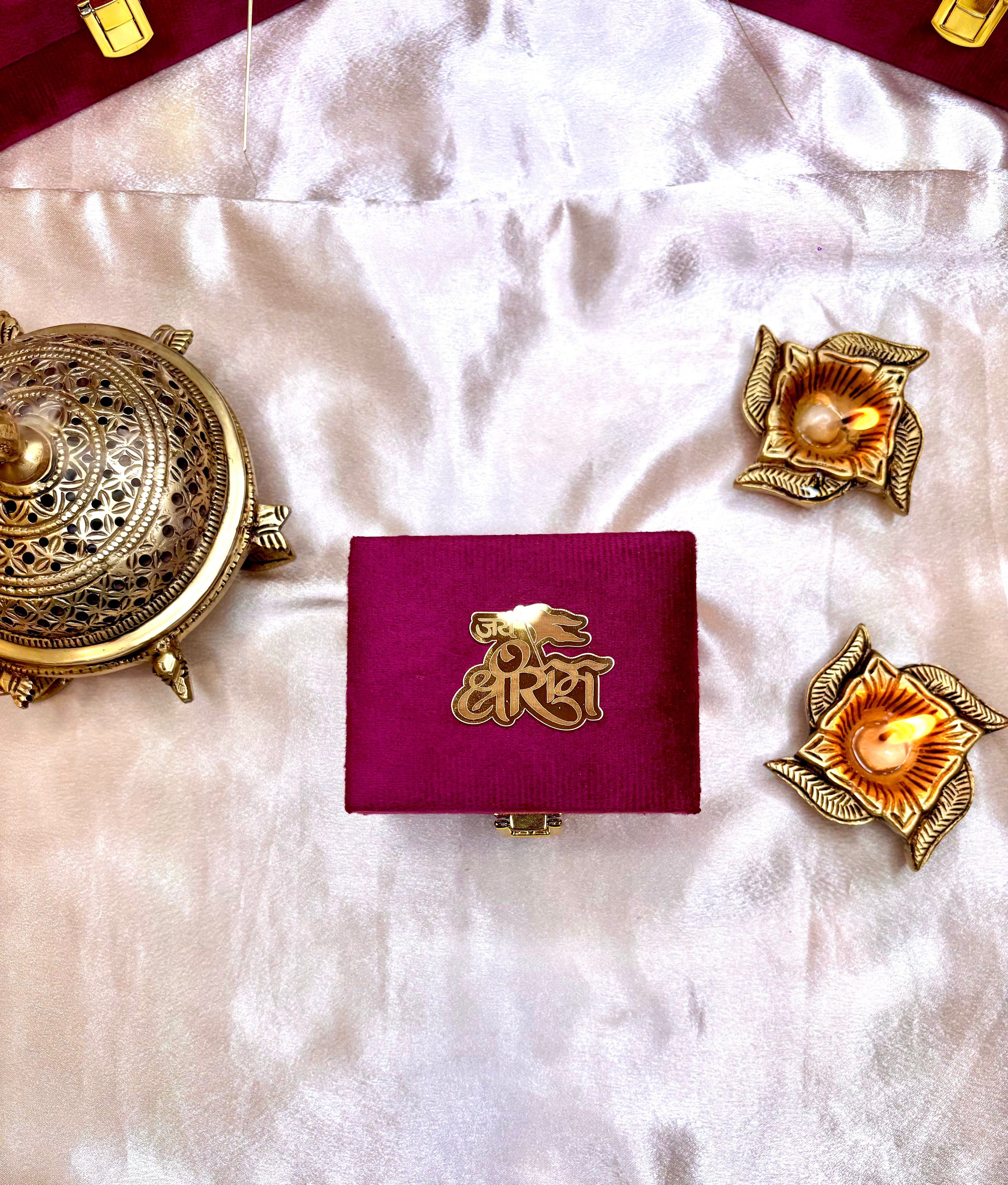 Brass Handcrafted Ram Idol with Velvet Gift Box (2.5 Inch) Vedansh Craft