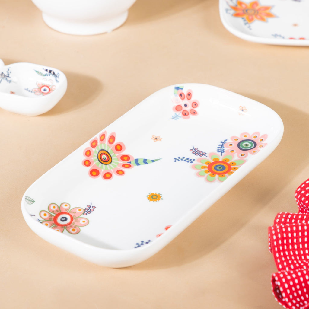 Rectangle Floral Plate Nestasia
