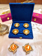 Brass Oil Diya Set Of Four Vedansh Craft