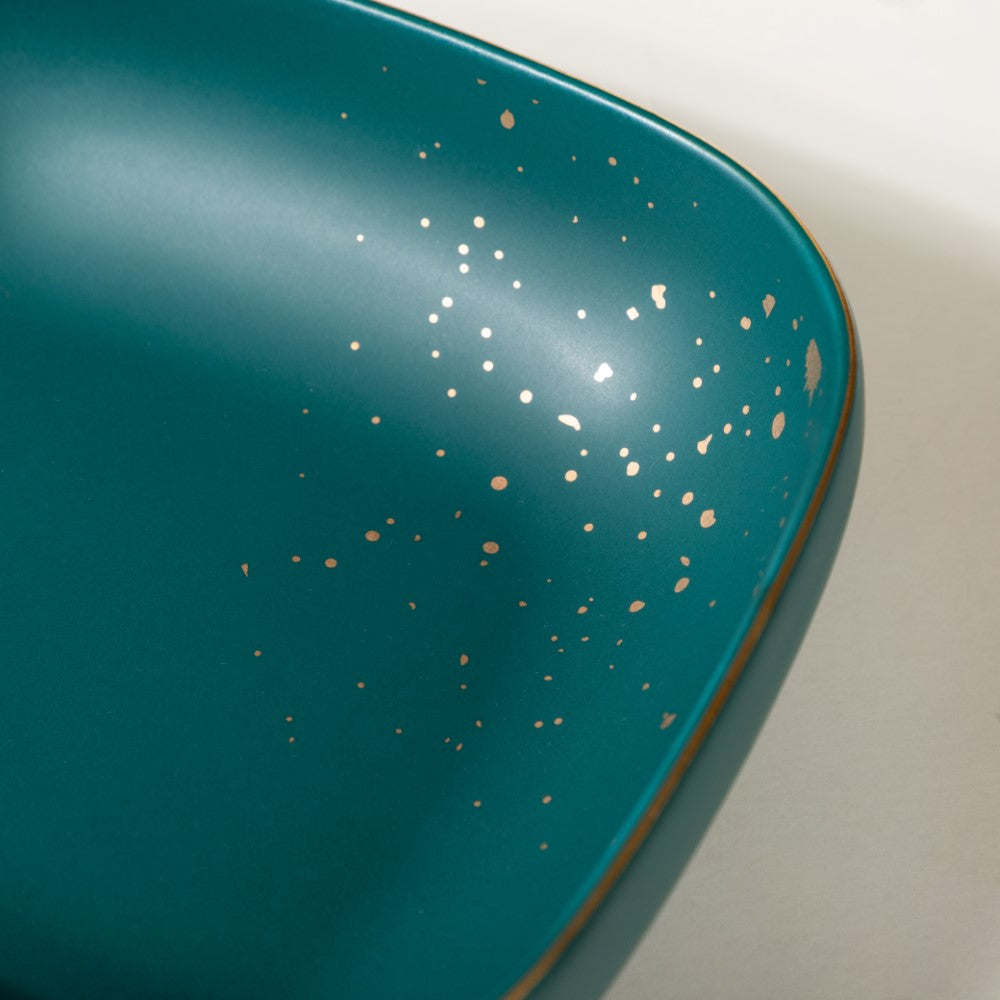 Cara Square Serving Bowl - Midnight Green Nestasia