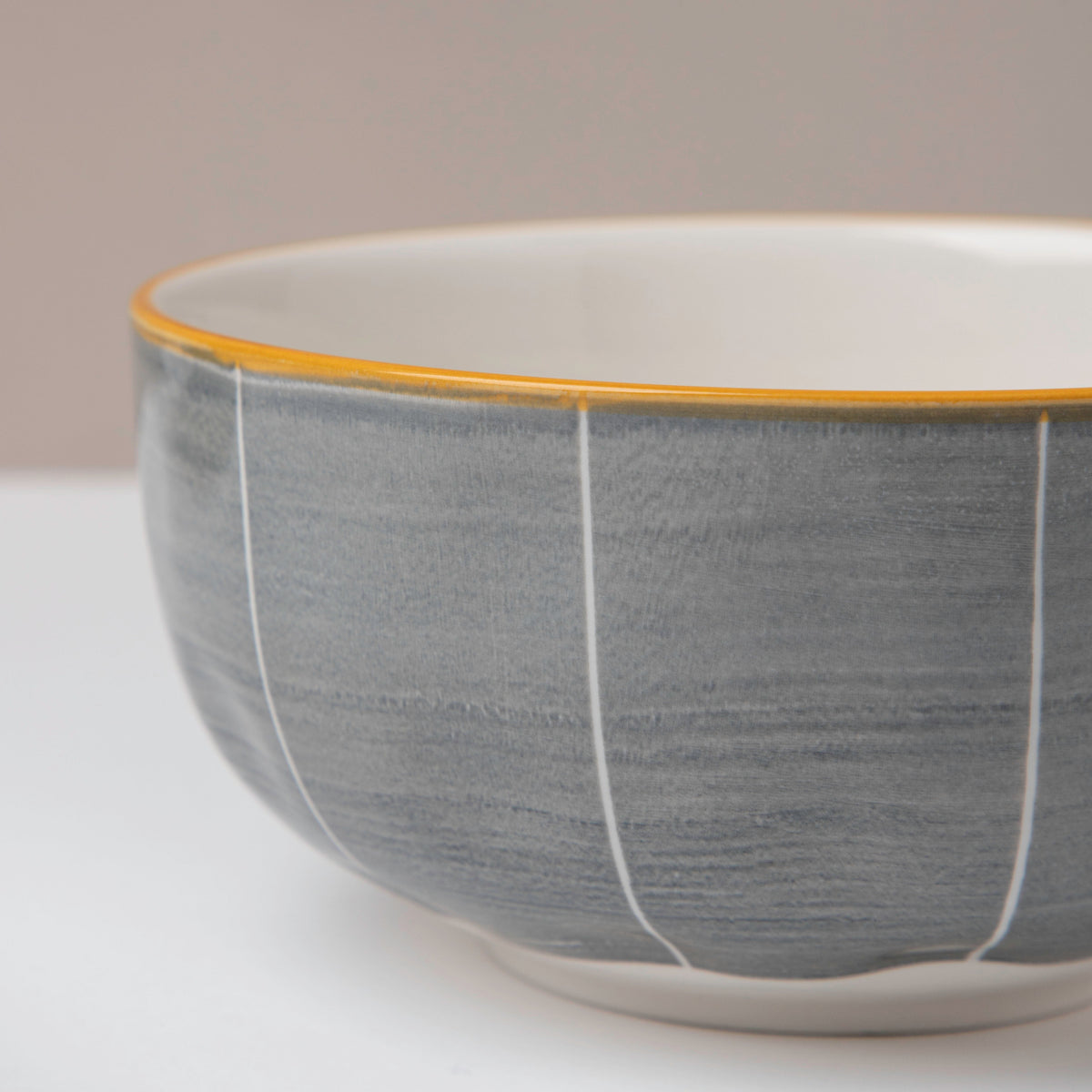 Willow Dark Grey Ceramic Snack Bowl Large Nestasia