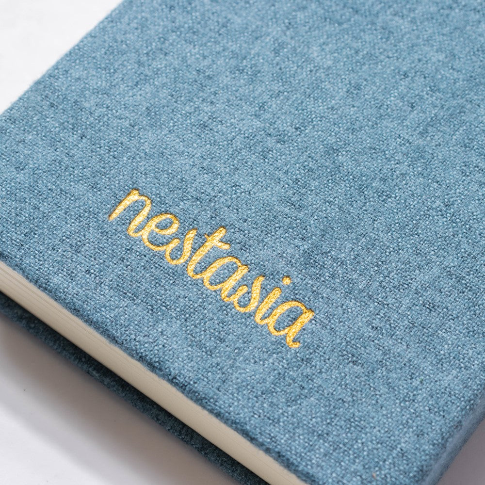 Blue Pocket Hardbound Notebook 128 Pages Nestasia