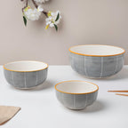 Willow Dark Grey Ceramic Snack Bowl Large Nestasia