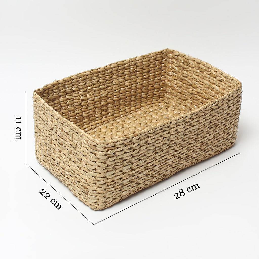 Natural Seagrass Organiser Tray for Kitchen, Living Room, and Office Use