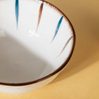 Teardrop White Ceramic Textured Soup Bowl Nestasia