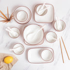 Rosy Pink Snack Set For 8 Nestasia