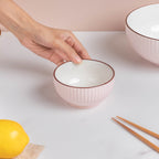 Rosy Pink Snack Set For 8 Nestasia