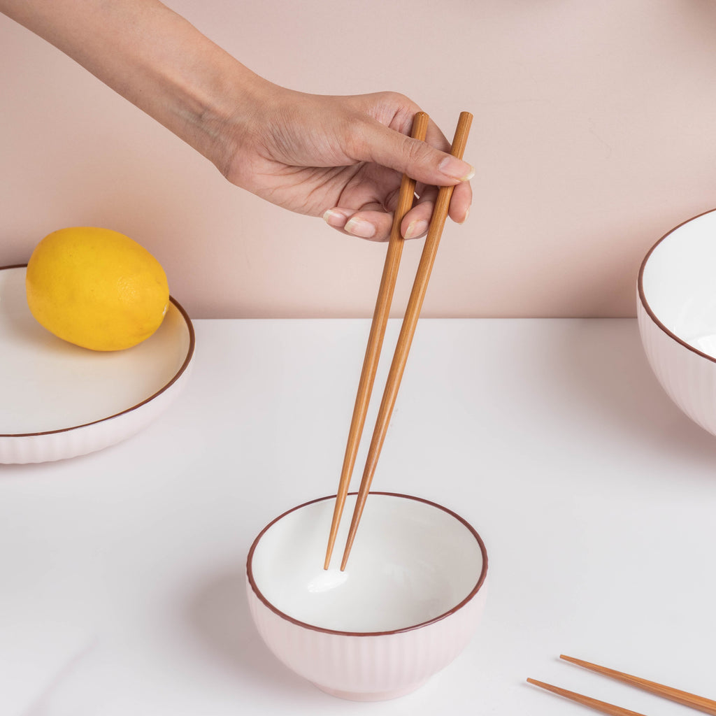 Rosy Pink Snack Set For 8 Nestasia