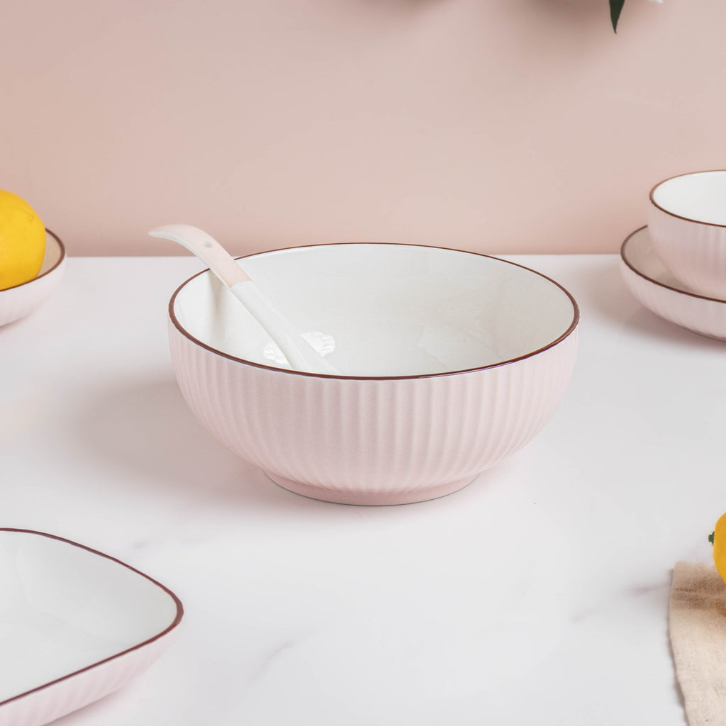 Rosy Pink Snack Set For 8 Nestasia