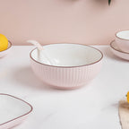 Rosy Pink Snack Set For 8 Nestasia