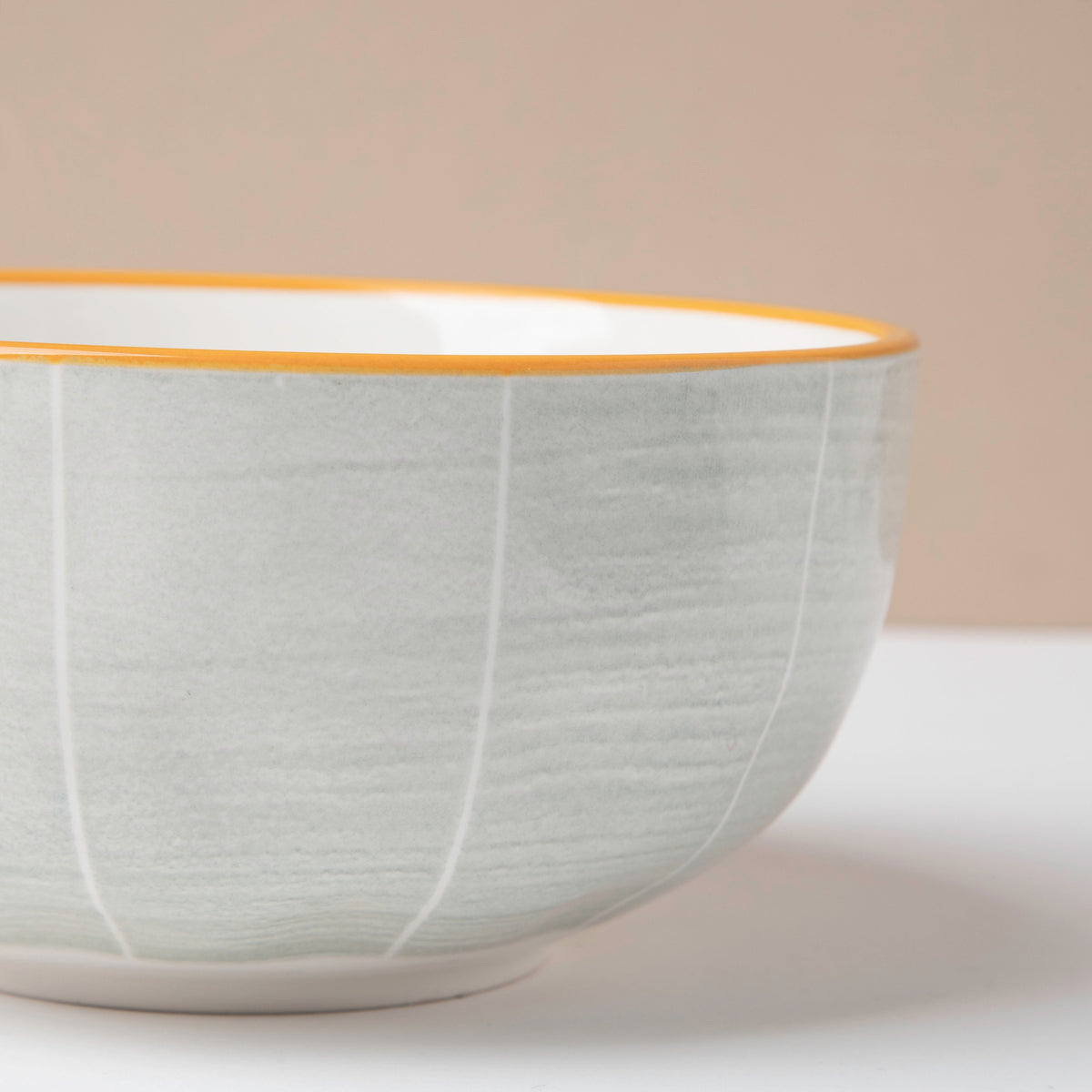 Willow Light Grey Ceramic Soup Bowl Large 500 ml Nestasia