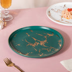 Sleek Marble Dinner Plate Green 10 Inch Nestasia