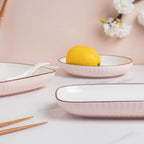 Rosy Pink Snack Set For 8 Nestasia