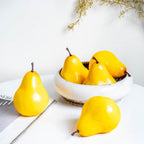Decorative Pears Set Of 5 Yellow Nestasia