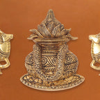 Brass Mangal Kalash With Cow Wall Hanging Vedansh Craft
