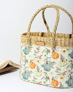 Natural Seagrass Picnic & Tiffin Basket for Beach, Park & Family Use