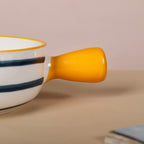 Ceramic Capri Snack Bowl With Handle Nestasia