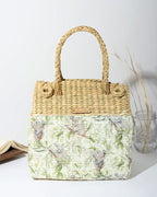 Handmade Seagrass Gift Hamper Basket for Family Picnic & Lunch Trips
