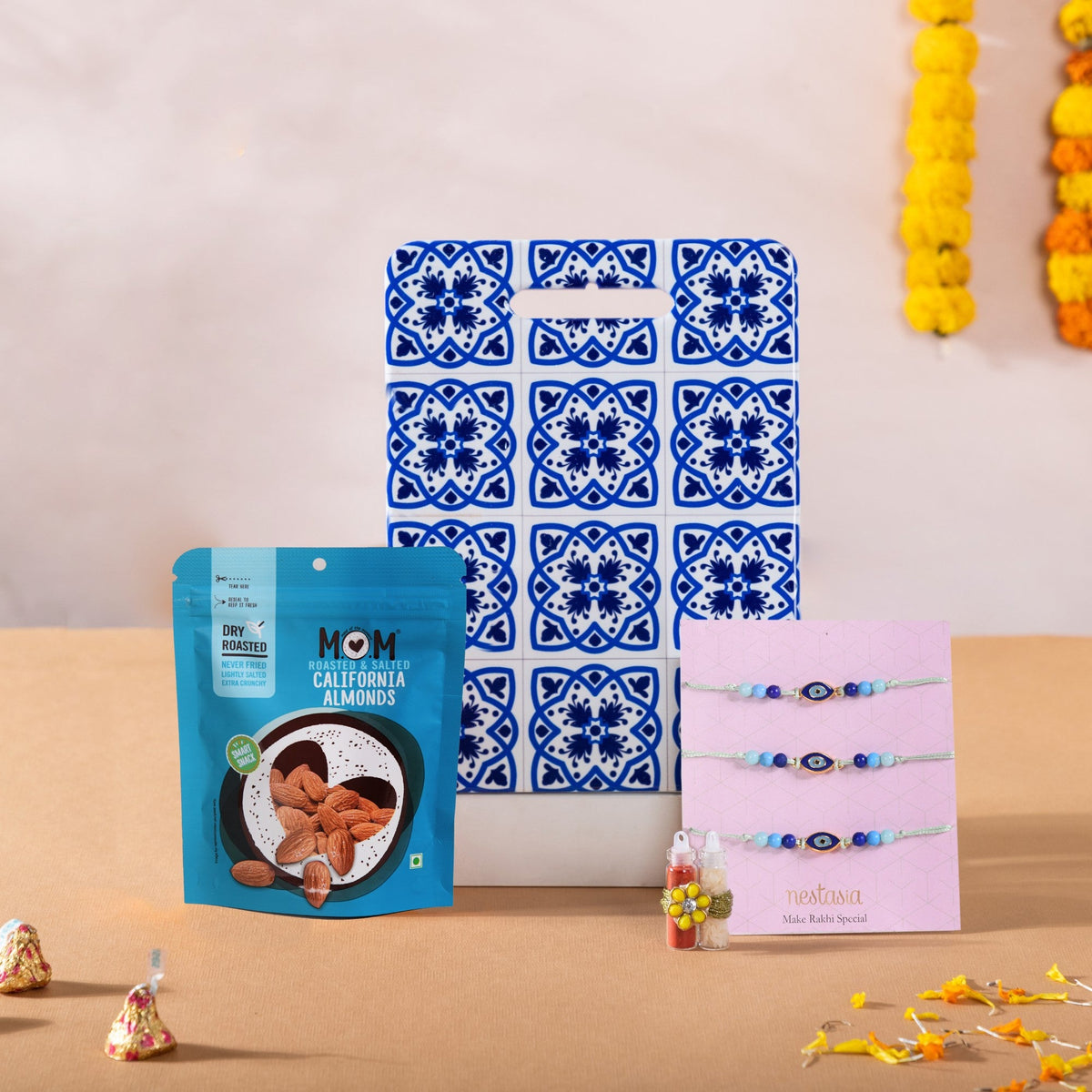 Rakhi Platter Hamper Set Of 4 For Him & Her Nestasia