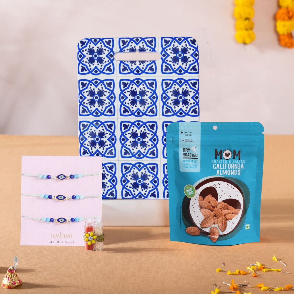 Rakhi Platter Hamper Set Of 4 For Him & Her Nestasia