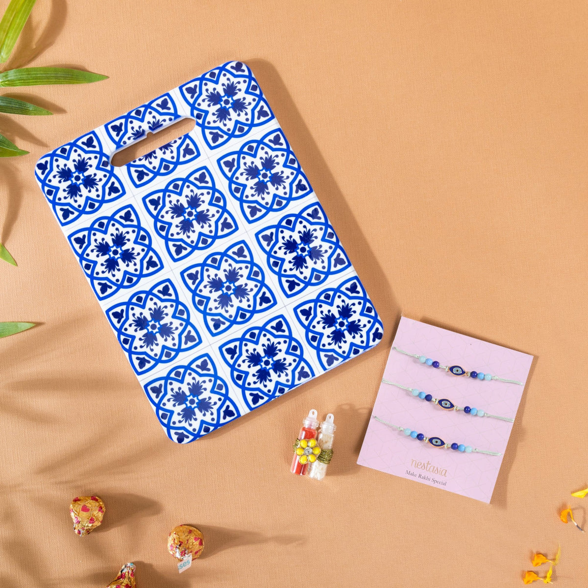 Rakhi Platter Hamper Set Of 4 For Him & Her Nestasia