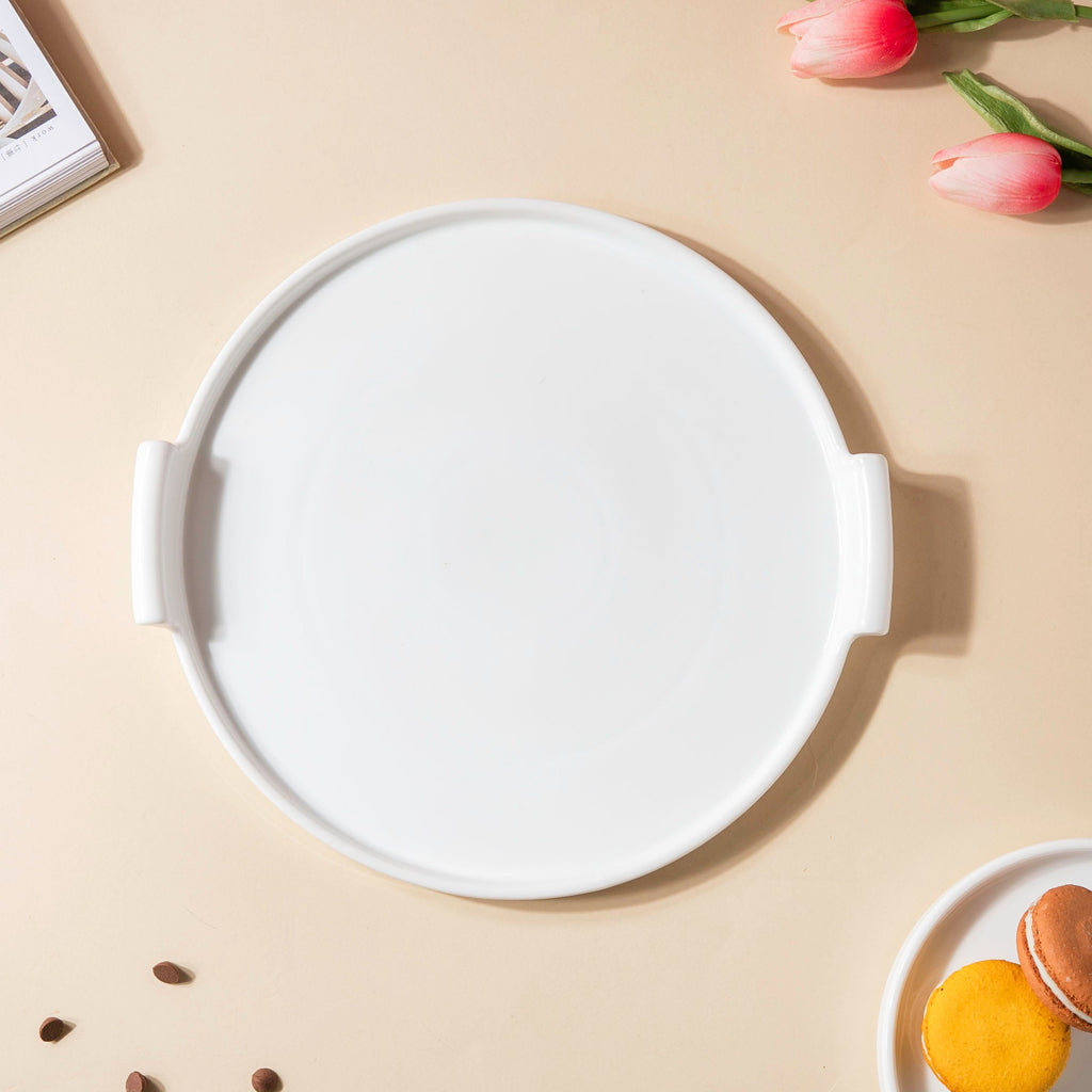 Cake Plate With Cover White 10 Inch Nestasia
